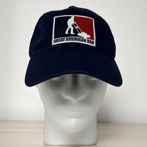 Great American Dad Embroidered Navy Blue Adjustable Baseball Cap Fathers Gift - Picture 1 of 11